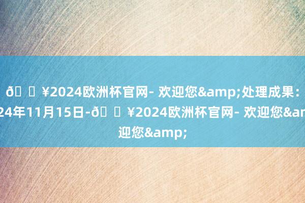 🔥2024欧洲杯官网- 欢迎您&处理成果：2024年11月15日-🔥2024欧洲杯官网- 欢迎您&